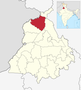 Positionskarte des Distrikts Gurdaspur