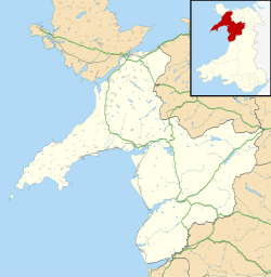 Location map of the modern county in Wales