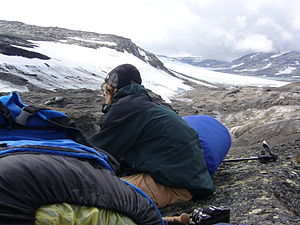 Westseite des Hardangerjøkuls und Trekking auf der Hochebene