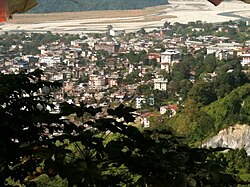 Blick von Gumba Hill auf Jaigaon