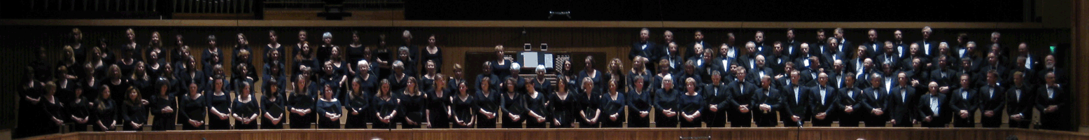 Members of the London Philharmonic Choir after the performance of Antonín Dvořák's Requiem at the Royal Festival Hall on 7 February 2009