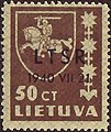 Lithuanian stamp overprinted "LTSR", 1940