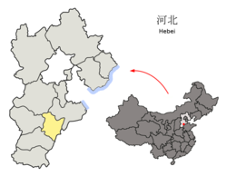 Location of Hengshui City jurisdiction in Hebei