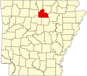 Map of Arkansas highlighting Stone County