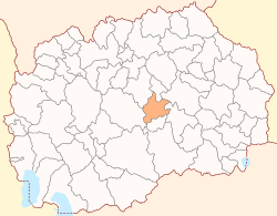 Location of Gradsko Municipality