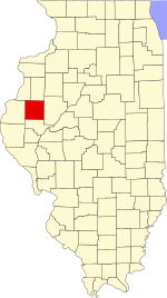 McDonough County's location in Illinois