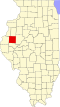 State map highlighting McDonough County