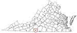 State map highlighting Martinsville