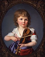 Portrait of Henri Gabiou, the artist's nephew, playing the violin 1796