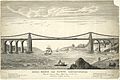 'Menai Bridge, near Bangor Carnarvonshire' by D Graham, engraver and D Graham, artist