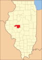 Das Menard County bei seiner Gründung im Jahr 1839 bis 1841