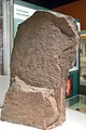 Original stone with serpentine design, found within the chamber, now in the National Museum of Wales.