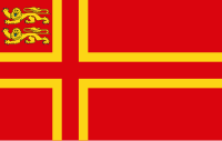 The flag of Falaise from hometown's William the Conqueror.
