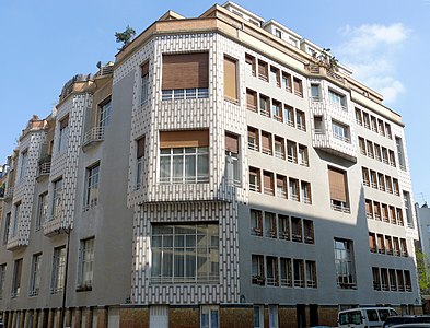 Studio building, 65 rue Jean de la Fontaine, 16th arrondissement, Paris, (1926–28)
