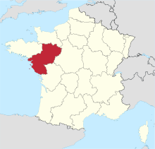 The Pays de la Loire region within France