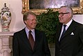 President Jimmy Carter and Prime Minister James Callaghan in the Oval Office, 1978