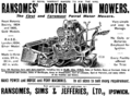 Lawnmower advert