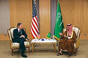 Secretary Blinken with Saudi Foreign Minister Faisal bin Farhan in Riyadh, Saudi Arabia, June 2023