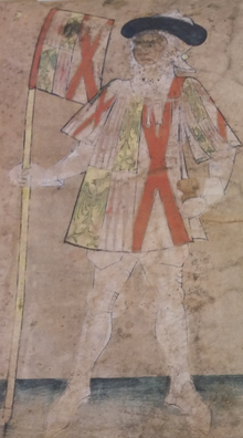 Thomas Neville shown in an illuminated manuscript