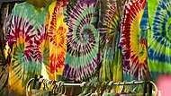 Tie-dye shirts of all colors were at their height and worn by many during the 1960s.