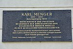 Karl Menger - Gedenktafel