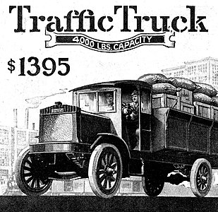 Traffic Motor Truck Corp. ad that ran in the May 19, 1919 Country Gentleman magazine.
