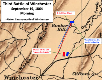old map showing troop positions.