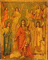 Gathering of the 7 Holy Archangels, early 20th-century Russian icon