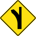 (W9-4) Intersection at a curve (left) (1998-2009)