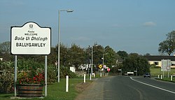 Signage entering Ballygawley