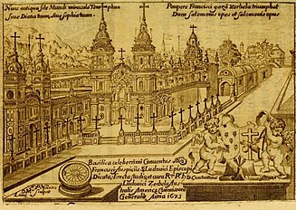 Church and Convent of San Francisco "El Grande", painting of 1673 by Pedro Nolasco[2]