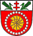 Ammonit im Wappen der ehemaligen Gemeinde Bedersdorf, Saarland