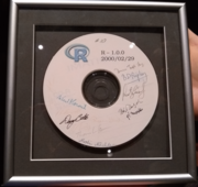 A CD with autographs on it