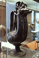 "Calabresi Ampoule", a fancy bucchero jug, 660–650 BC