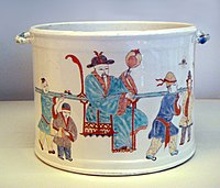 Chantilly soft-paste porcelain seau, or wine bucket, 1725–1751.