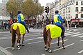 Escorting a rider demonstration in Paris