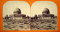 Stereo card of the Dome of Rock (late 19th century)