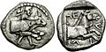 Hemidrachm coin of Pelinna struck 460–420 BC