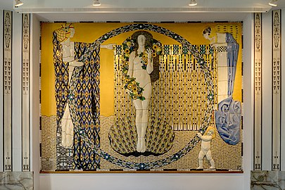The Spring, glass mosaic by Leopold Forstner in the Hotel Wiesler, Graz