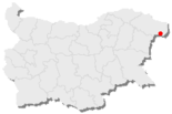 Karte von Bulgarien, Position von Kawarna hervorgehoben