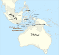 Image 13The continent of Sahul before the rising ocean sundered Australia and New Guinea after the last ice age (from New Guinea)