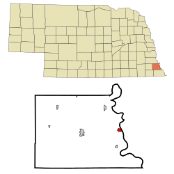 Location of Brownville, Nebraska
