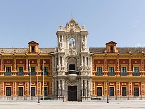 Palacio de San Telmo, Seville, Andalusia, by Leonardo de Figueroa, 1682–1754
