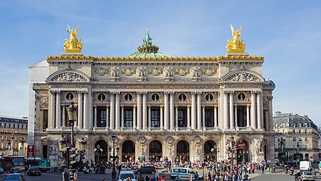 Exterior of the Palais Garnier, Paris, an example of Beaux Arts architecture, by Charles Garnier, 1860–1875[173]
