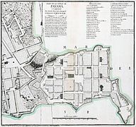 Map of Panama and its suburb in 1789