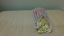A bag of popcorn