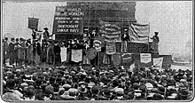 A demonstration in Trafalgar Square