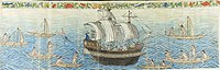 A Manila galleon visiting Micronesia, c. 1590s