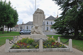 The war memorial in the town hall square