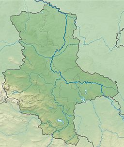 Location of lake in Saxony-Anhalt, Germany